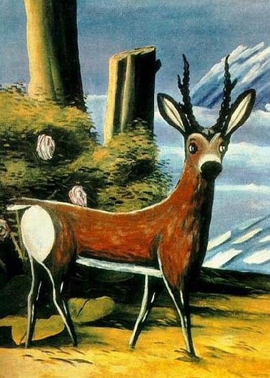 Niko Pirosmanashvili A Doe against Landscape Spain oil painting art